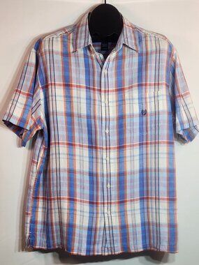 Chaps Short Sleeve Button Up Linen & Cotton Blend Shirt - Size XL